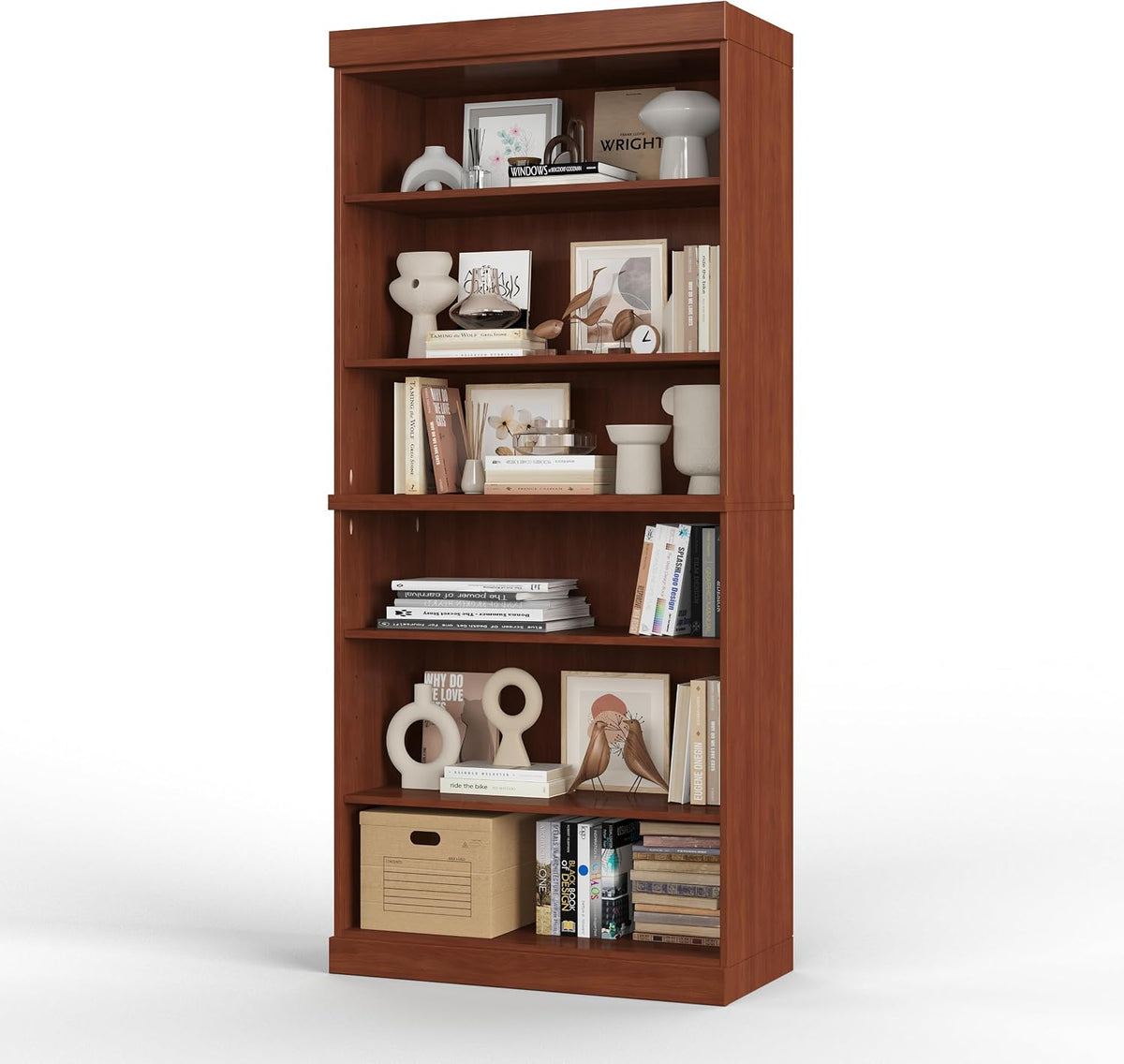 Palace Imports Solid Wood Bookcase – Stackable Modular 6-Tier Bookshelf - 71....