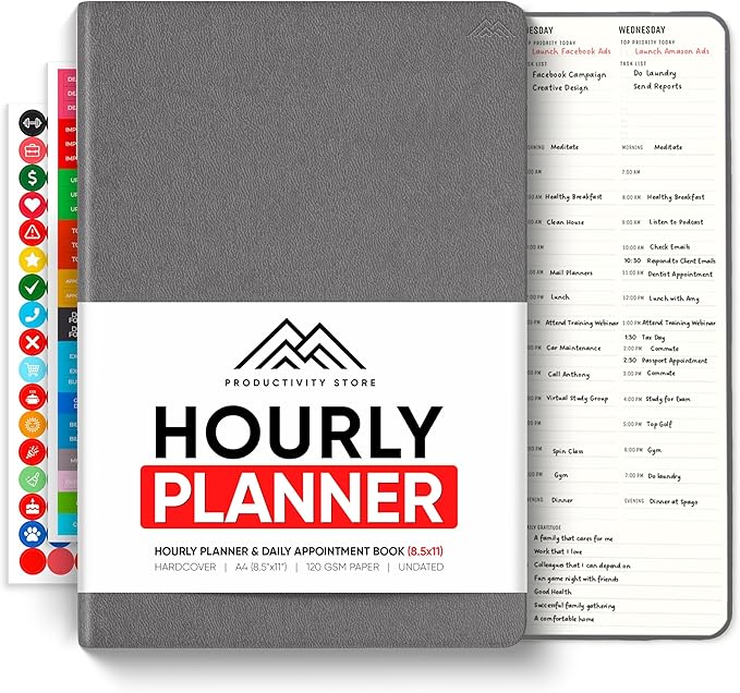 Hourly Planner & Appointment Book by PRODUCTIVITYSTORE