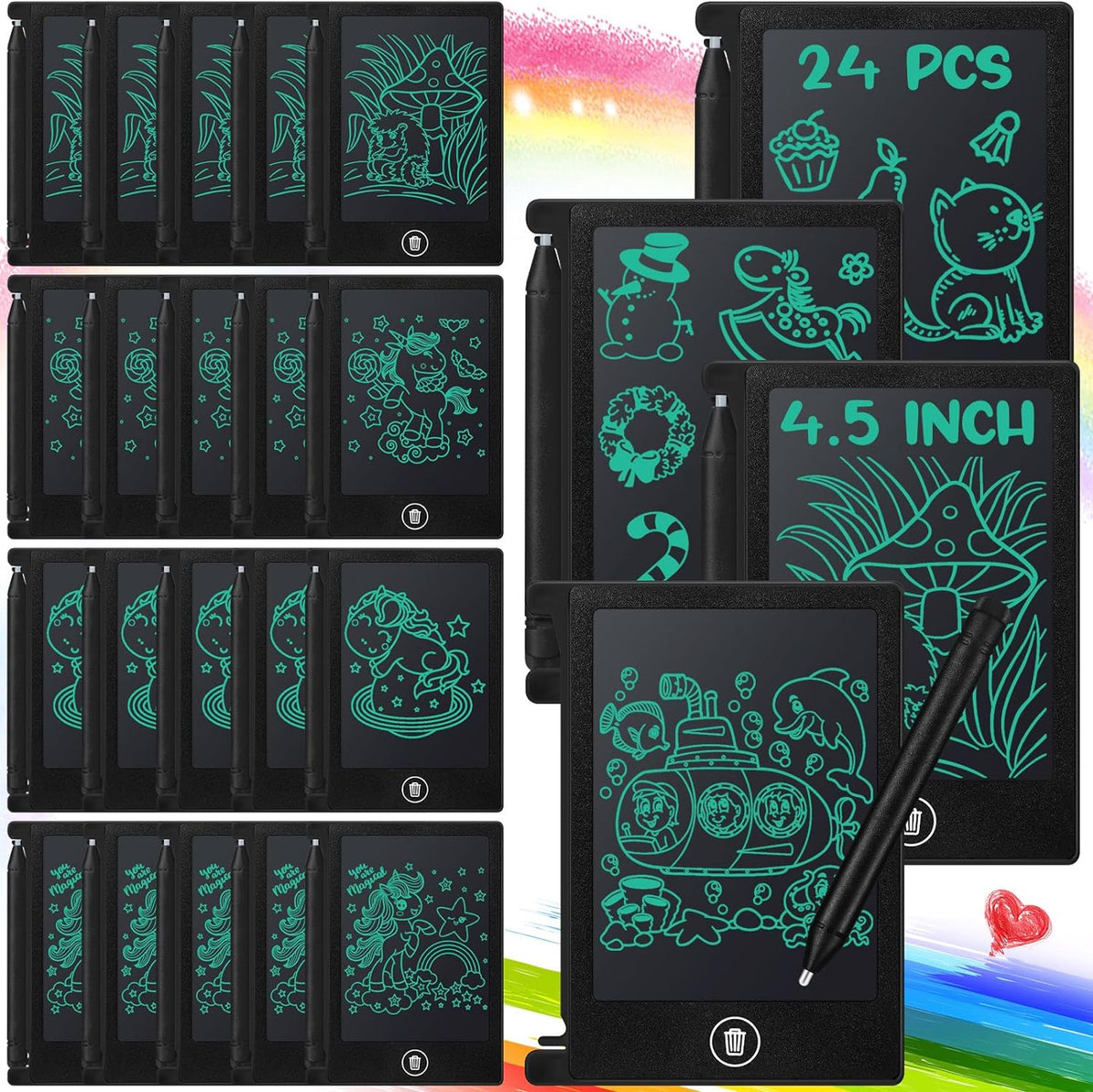 Zhehao 24 Pack LCD Mini Writing Tablet