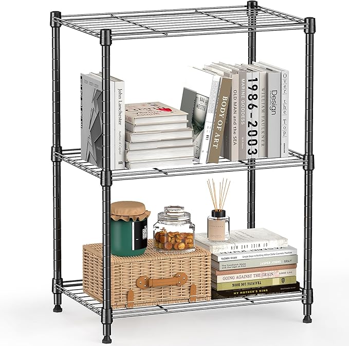 M MZG 450 lbs Steel Storage Shelving 3-Tier Utility Shelving Unit Steel by MEIGAOPLASTICANDMETALHKCOLIMITED