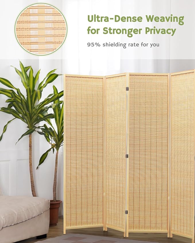 JOSTYLE Room Divider Folding Privacy Screen, 5 Panel Room Dividers 6 ft. Tall - Image 6