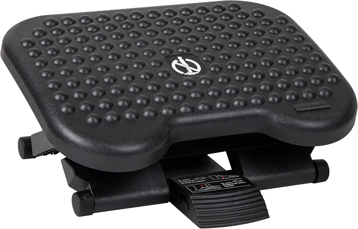 Mind Reader Foot Rest, Under Desk at Work, Ergonomic, Height Adjustable, Offi...