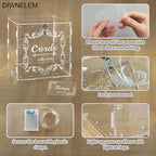 DIWNELEM Acrylic Wedding Card Box - Image 3