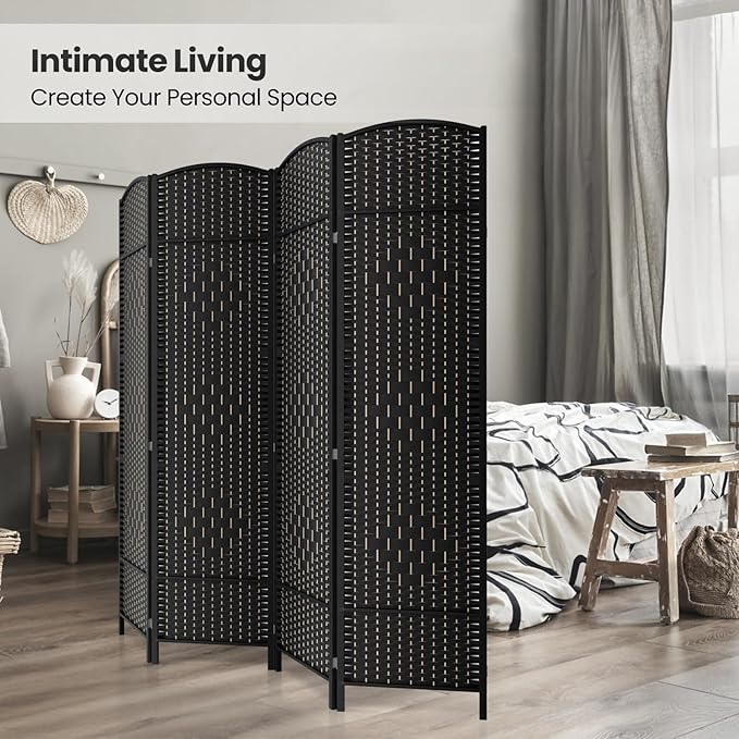 Cocosica 4 Panel Room Divider, 6Ft Folding Privacy Screen, Tall - Image 4