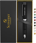 Scriveiner Personalized Luxury EDC Fountain Pen, Stunning Matt Black Pocket Pen by Scriveiner