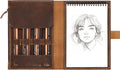 fasjosma leather sketchbook cover for a5/5.5"x8.5" top spiral, main product view