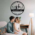 Personalized Valentines Metal Wall Sign, Custom Infinity Heart Love Couple Name - Image 2