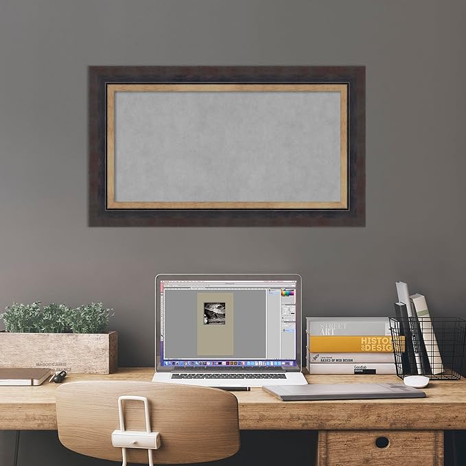 Amanti Art Black Framed Magnetic Board 17x29 Small Vision Board - Image 5