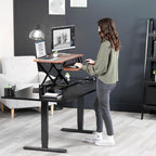 VIVO 42 inch Desk Converter, K Series, Height Adjustable Sit to Stand Riser - Image 9