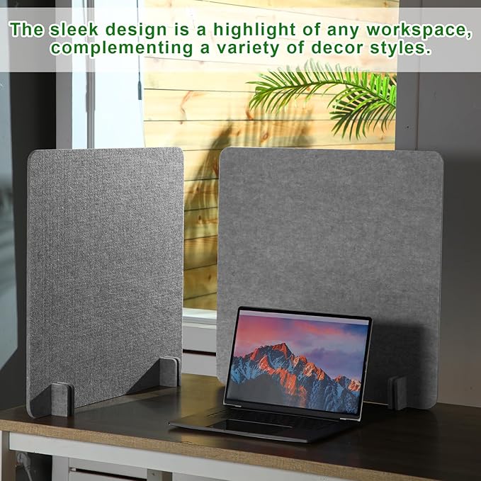 Kisston 6 Pack Acoustic Desk Divider Desk Partition 24 x 24" Stand Up - Image 5