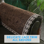 MINJIATEX Couch arm Covers, Non-Slip lace Sofa arm Covers Set of 2 Washable - Image 2