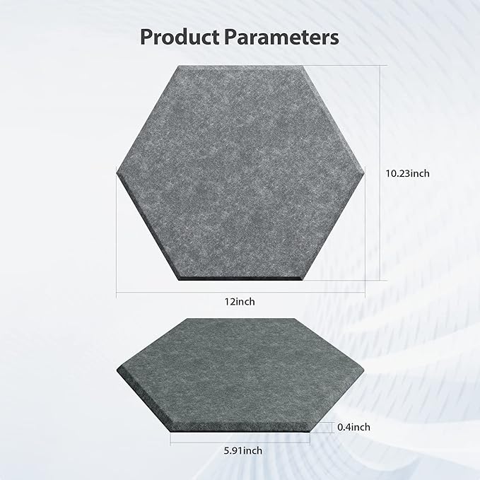 Amantech 12 Pack Acoustic Panels Self Adhesive Sound Proof Foam, High Density - Image 6