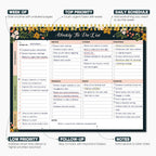 Weekly To Do List Notepad, Undated Weekly Planner Pad, 8.5" x 11" | Large Desk Planner, Weekly Task Planning, College School Supplies, for Home and Office, 52 Sheets, Rustic Floral