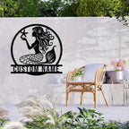 Custom Mermaid Metal Sign, Personalized Mermaid Name metal Signs, Mermaid Wall - Image 6
