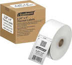 2.25" x 4" Thermal Labels | 6 Rolls | 4200 Labels | fits Zebra, Offnova Thermal by EcothermProducts