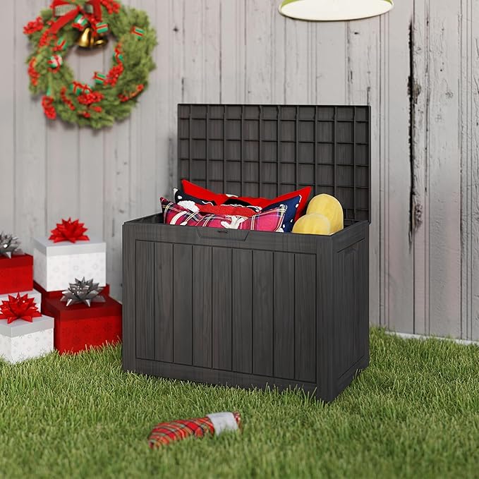 Yardgrace 45 Gallon Deck Box Plus, Outdoor Storage Box Lockable, Waterproof - Image 6