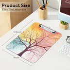Luminzo Plastic Cute Clipboard Low-Profile Metal Clip, A4 Letter Size 9 x 12.5 - Image 2