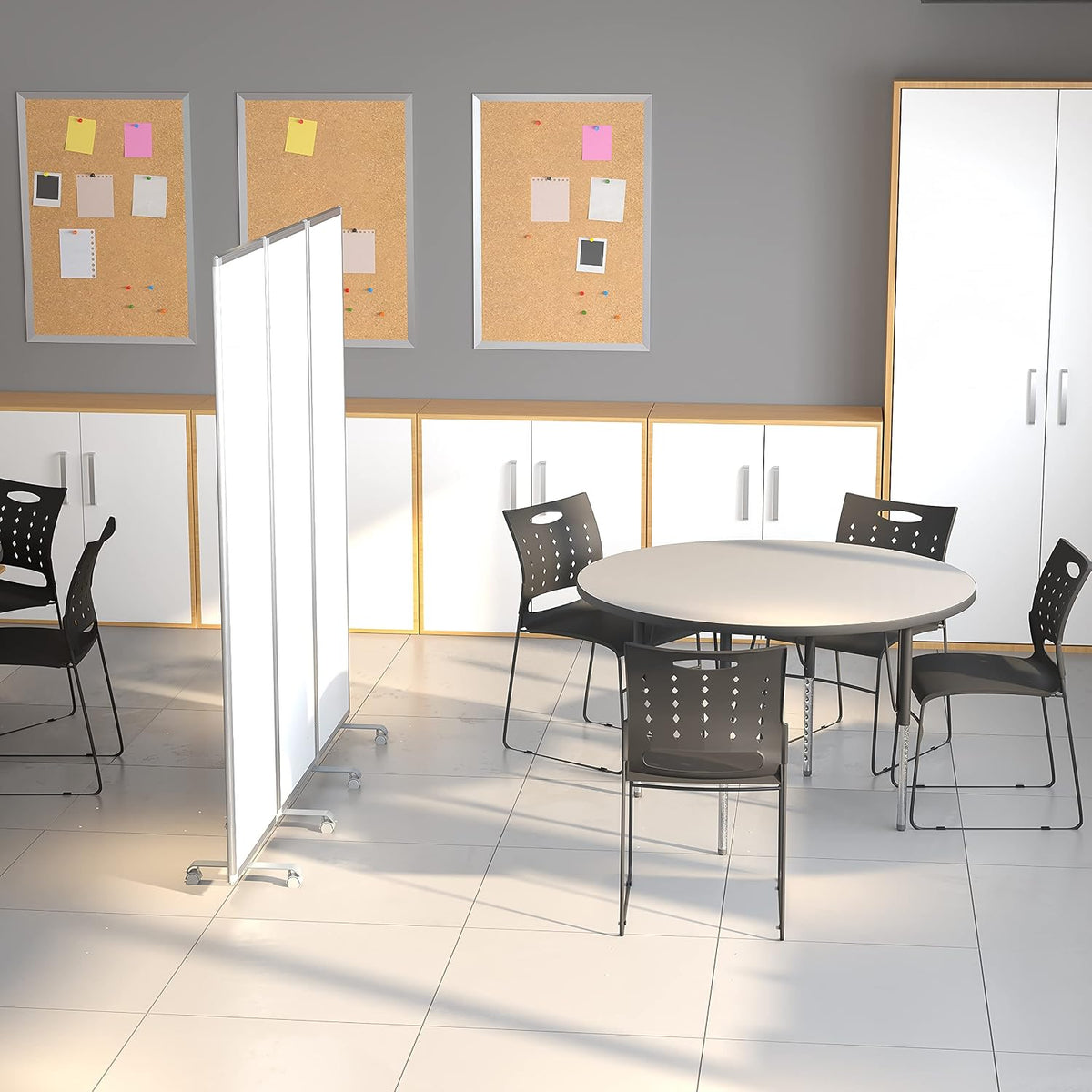 Flash Furniture 24 Inch Wide Acrylic Mobile Partition