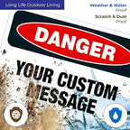 Custom Danger Sign, OSHA Sign, 10x7 Inches, 4 Mil Vinyl Decal Stickers Weather - Image 5