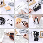 17 in 1 office desk organizer set for showing dimensions
