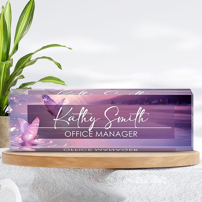 Personalized Name Plate for Desk, Custom Desk Name Plate, Acrylic Name Plate - Image 7