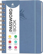 Clever Fox Password Book Spiral – Mini Internet Address & Password Organizer by CleverFox