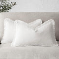 Foindtower Set of 2 Decorative Linen Fringe Throw Pillow Covers Cozy Boho by Foindtower