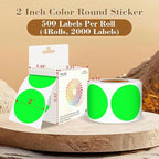 2 Inch Color Coding Round Labels - Image 2