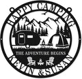 Custom RV Camping Metal Sign for Camper Decor, Personalized Name Sign for by HYTSIGN