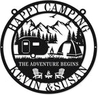 Custom RV Camping Metal Sign for Camper Decor, Personalized Name Sign for by HYTSIGN