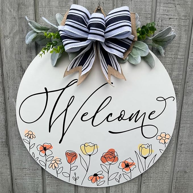 Wood front door sign Wood sign Home decor Welcome sign Sign - Image 2