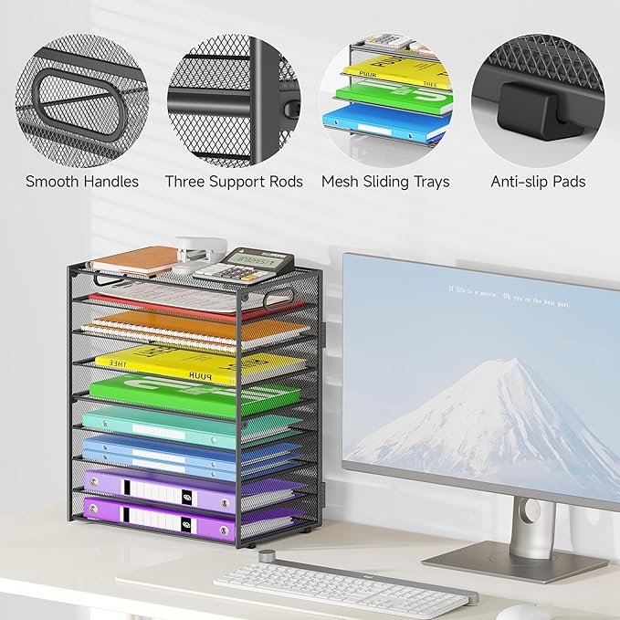 Cawukege 9 Tier Paper Organizer - Image 4