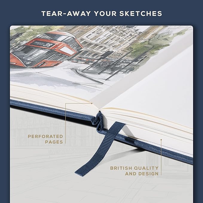 Beechmore Books A3 Sketchbook – 11.7x16.5 Premium Vegan Leather Bound Extra - Image 6