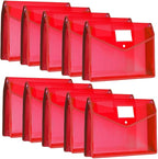 10 Pieces Plastic File Folders Envelope Expanding File Wallet Organizer by Epakh