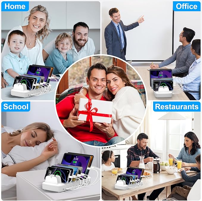 510W Fast Charging Station for Multiple Devices, 10 Port USB C Charger Station - Image 6