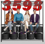 REIBII 60''W X 82.6" H Steel Heavy Duty Wire Shelving Unit - Image 4