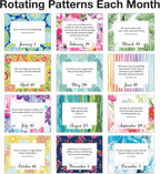 Global Printed Products Motivational & Inspirational Perpetual Daily Flip Calendar Self-Standing Easel (Rainbow Stripe)