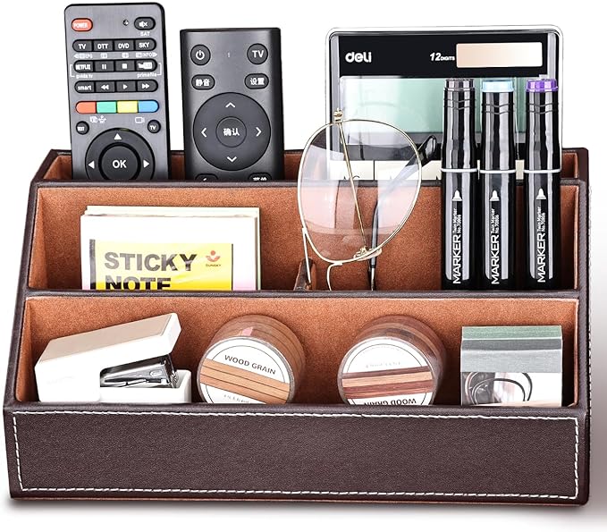 KINGFOM Pu Leather Desk Organizer - Image 4