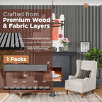 Avana Modern Acoustic Wood Wall Panels – 94.4 X 12.59 Inch Gray Oak Acoustic - Image 4