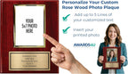 Personalized Photo Plaque with 5x7 Vertical Picture Holder - Add Your Team Photo - Coach Award Plaque - Customize Now with Your Custom Text (10.5x13)