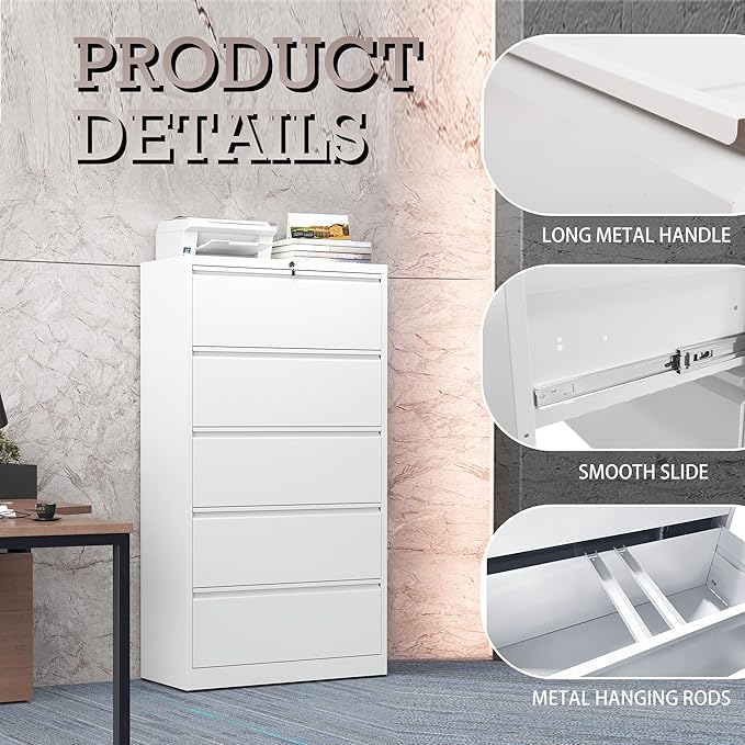 mysteeldepot 5 Drawer Lateral File Cabinet - Image 4