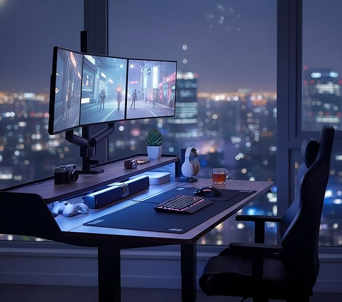 ErGear Standing Desk with LED Strip, 55″ x 28″ Electric Height Adjustable RGB - Image 3