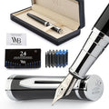 Wordsworth & Black Fountain Pen Set, Medium Nib, Includes 24 Ink Cartridges and by WordsworthBlack