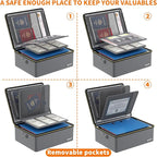 ENGPOW Fireproof Document Box, Hard Case File Box - Image 8