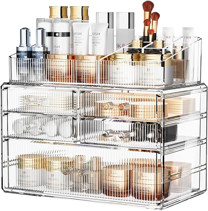 ZHIAI Stackable Organizer, Acrylic Cosmetic Organizer by ZHIAI