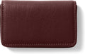 Leatherology Bordeaux Business Card Case, Magnetic Closure ID Holder, Full