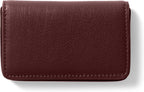 Leatherology Bordeaux Business Card Case, Magnetic Closure ID Holder, Full