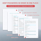 Password Keeper Book with Alphabetical Tabs，4.3"x5.7" Small Password Books - Image 4