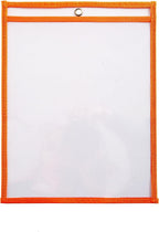 10 Dry Erase Pockets, Oversize 10 Inch x 13 Inch Pockets, Perfect for Classroom Organization, Reusable Dry Erase Pockets, Teaching Supplies, Multi-Color, 10 Pack