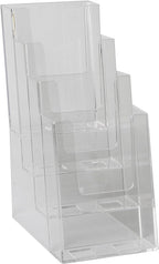 Clear-Ad - LHF-S104 - Acrylic Slant Back 4 Tier Trifold Brochure Display - - Image 5